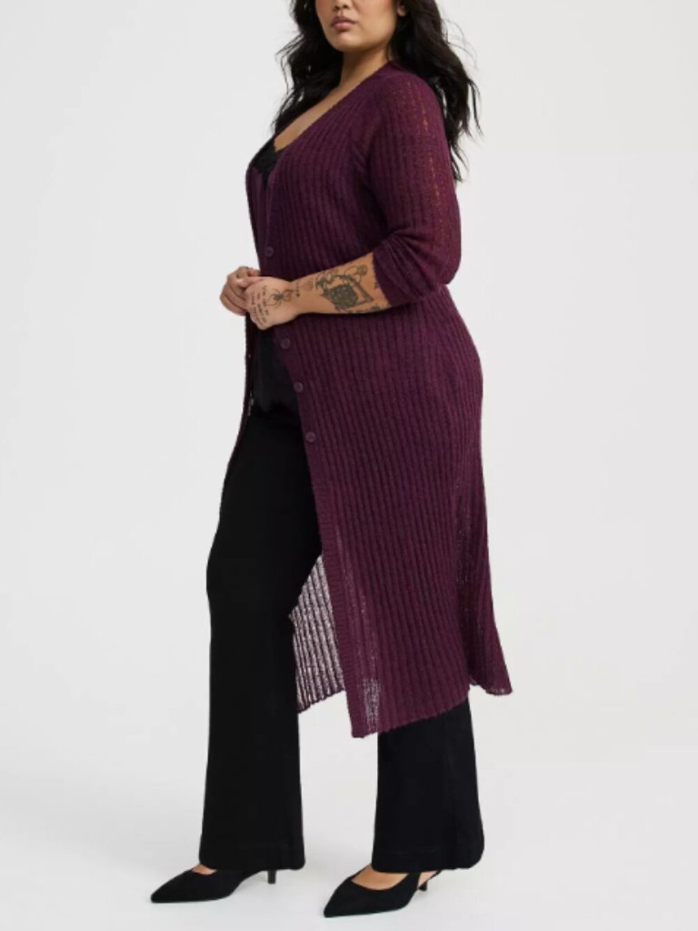 Open Front Duster Sweater - Picture 2 of 9